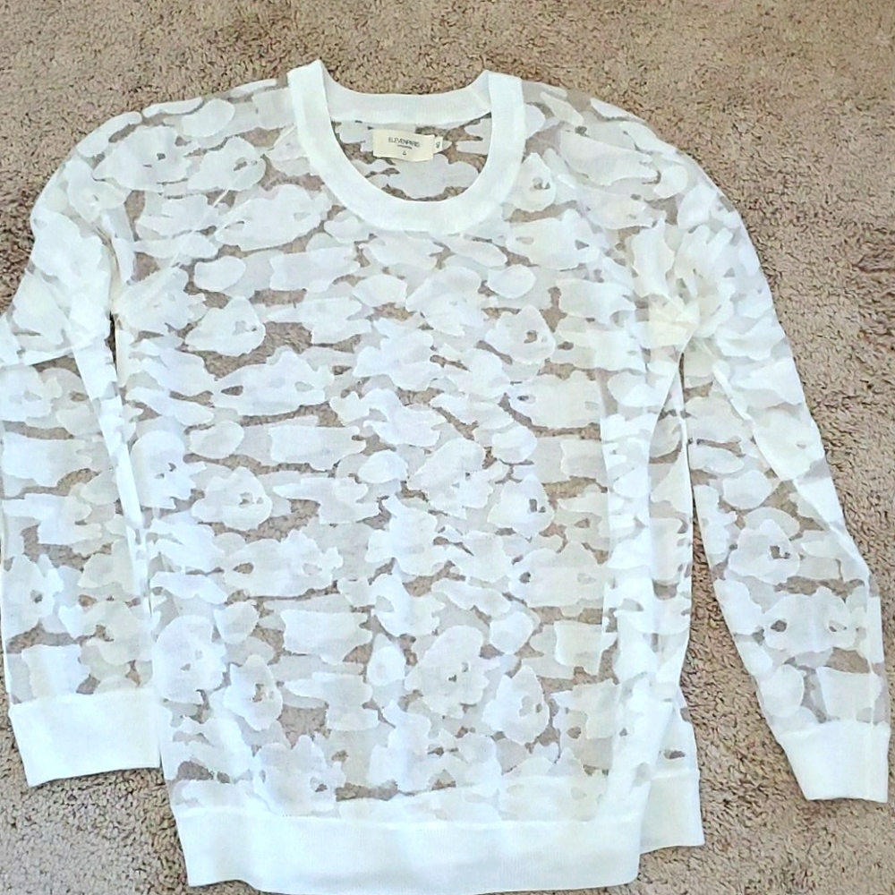 Eleven Paris sheer camo sweatshirt, size 40